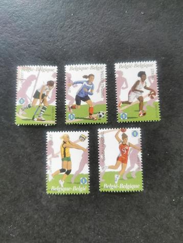 Timbres belges COB 4155/59, Neuf, Enlèvement ou Envoi, Non oblitéré, Sport