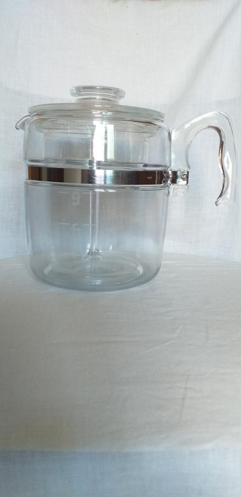 cafetière pyrex  9 tasses, Antiquités & Art, Antiquités | Verre & Cristal, Enlèvement ou Envoi