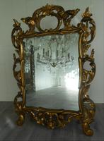 Prachtige oude Franse spiegel, Louis XV, Antiek en Kunst, Ophalen of Verzenden