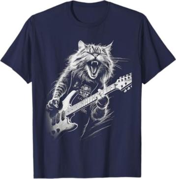 T-shirt  Rock Cat - Kat met gitaar - NIEUW in de verpakking! beschikbaar voor biedingen