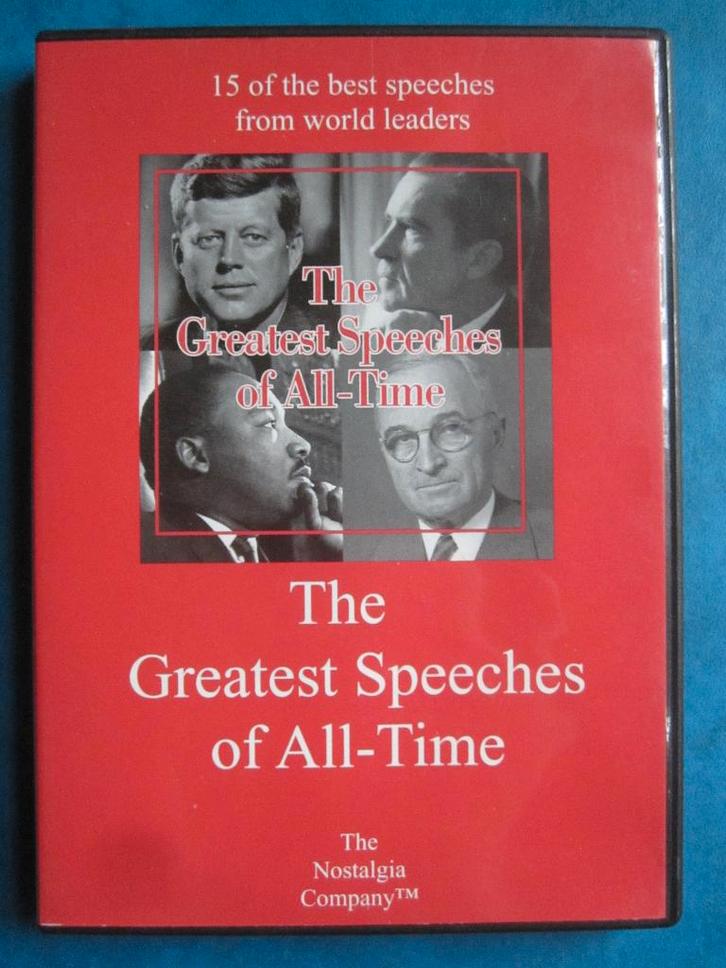The Greatest Speeches of All-Time, Cd's en Dvd's, Dvd's | Documentaire en Educatief, Zo goed als nieuw, Politiek of Geschiedenis