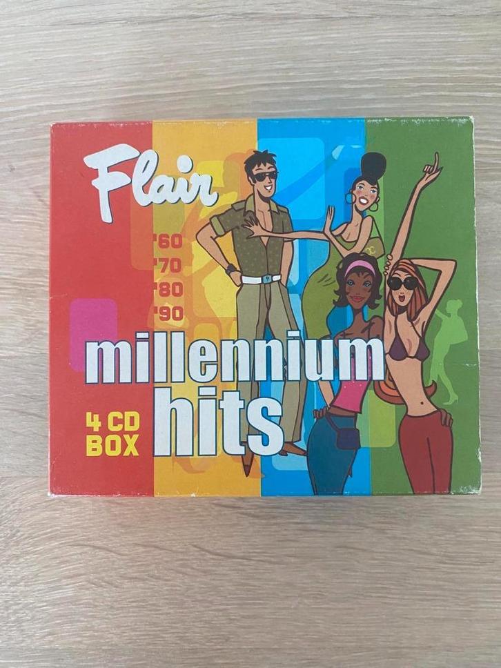 Album Flair Millennium hits 4 cd box jaren '60 '70 '80 '90, Cd's en Dvd's, Cd's | Verzamelalbums, Gebruikt, Dance, Ophalen of Verzenden
