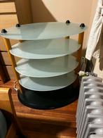Meuble en verre avec support bois, Ophalen of Verzenden, Gebruikt
