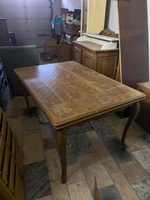 Lichte eiken eettafel in Louis XV stijl, Huis en Inrichting, Tafels | Eettafels, Gebruikt, Ophalen