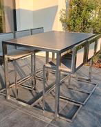 Tuinset tafel en 6 stoelen in rvs, Tuin en Terras, Ophalen, Zo goed als nieuw, Tuinset