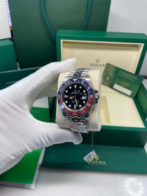 Rolex GMT-master II pepsi, Handtassen en Accessoires, Horloges | Heren, Rolex, Staal, Staal, Ophalen of Verzenden