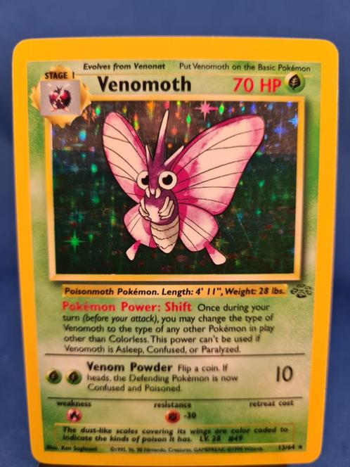 Venomoth 13/64 - Jungle, Hobby en Vrije tijd, Verzamelkaartspellen | Pokémon, Gebruikt, Verzenden