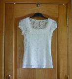 Witte kanten blouse top met ondertop Maat 36-38, Kleding | Dames, Blouses en Tunieken, Ophalen of Verzenden, Maat 36 (S)