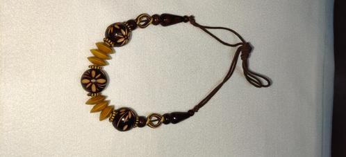 Handgemaakte Boheemse Kralenketting met Warme Geeltinten, Handtassen en Accessoires, Overige Accessoires, Nieuw, Verzenden