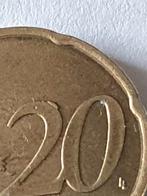 20 cent 2002 Finland met misslag bovenaan 2 op de keerzijde, Postzegels en Munten, Munten | Europa | Euromunten, Ophalen of Verzenden