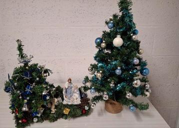 Petit sapin garni + crèche, Divers, Enlèvement, Utilisé