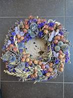 Decoratieve krans met gedroogde bloemen, Huis en Inrichting, Woonaccessoires | Kransen, Zo goed als nieuw, Ophalen