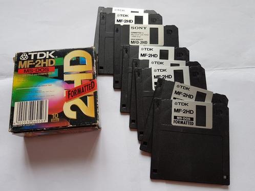 8 disquettes MF-2HD (7TDK MS-dos et 1 Macintosh formatted, Informatique & Logiciels, Disques enregistrables, Autres types, Réinscriptible