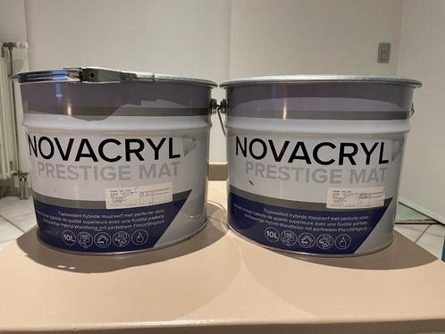 Novacryl prestige mat 10L x2 - Vermiljoen, Doe-het-zelf en Bouw, Verf, Beits en Lak, Nieuw, Verf, 15 tot 20 liter, Rood, Ophalen