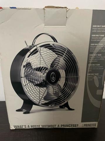 ️ Princess Clock Fan 8” – Retro ventilator – Nieuw in doos beschikbaar voor biedingen