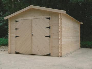 Tuinhuis-Blokhut garage traditioneel houten poort (S8331): 3