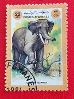 Afghanistan 1984 - wilde dieren - olifant, Postzegels en Munten, Postzegels | Azië, Ophalen of Verzenden, Centraal-Azië, Gestempeld