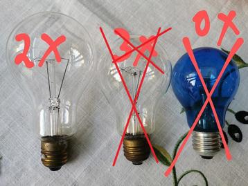 Grote gloeilampen 150W - E27 - Getest en werkend. Prijs/stuk beschikbaar voor biedingen