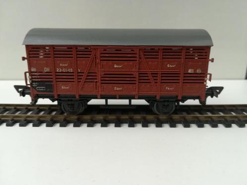 Piko HO DR 23-01-18 veetransport wagon, Hobby en Vrije tijd, Modeltreinen | H0, Zo goed als nieuw, Wagon, Gelijkstroom, Piko, Analoog