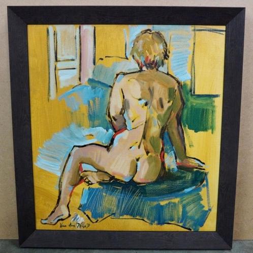 Danny Van Den Dries, ruggelings naakt, Antiek en Kunst, Kunst | Schilderijen | Klassiek, Ophalen of Verzenden