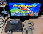 Nintendo 64-gameconsole met 2 controllers en mariokart, Games en Spelcomputers, Spelcomputers | Nintendo 64, Ophalen of Verzenden