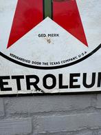 TEXACO emaille reclamebord, Verzamelen, Merken en Reclamevoorwerpen, Ophalen of Verzenden, Gebruikt, Reclamebord