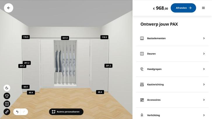 IKEA PAX U-vorm Hoekkast | 320x110x201cm | GRATIS LEVERING, Huis en Inrichting, Kasten | Kleerkasten, Gebruikt, 200 cm of meer