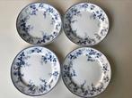 BFK Boch freres keramis Dugazon Blauw wit borden 23,5 cm, Ophalen of Verzenden