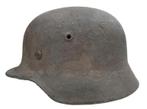 casque camouflage lourd surpeint allemand WW2 M40, Collections, Enlèvement ou Envoi