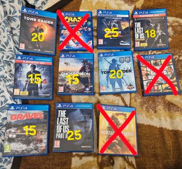 PS4-games in zeer goede staat  beschikbaar voor biedingen