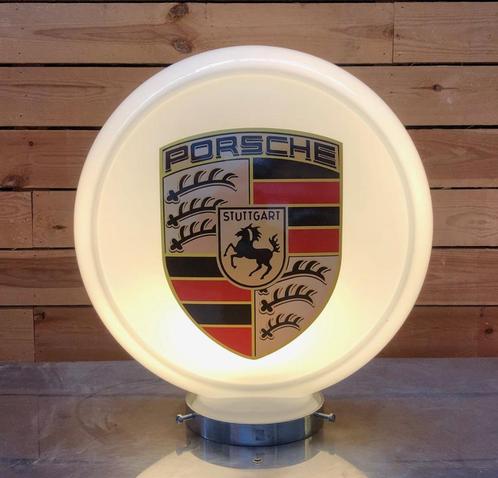 Porsche benzinepomp reclame decoratie verlichting lamp pomp, Collections, Marques & Objets publicitaires, Comme neuf, Table lumineuse ou lampe (néon)