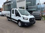 Ford Transit CHASSIS DUBBEL CABINE OPEN LAADBAK 7 ZIT 27900+, Auto's, Bestelwagens en Lichte vracht, Stof, Euro 6, 4 cilinders