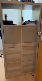 Dubbele Ikea Kallax openkast, met deurtjes, Ophalen, Zo goed als nieuw