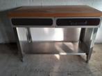 Werktafel met Schuif, Ophalen, Gebruikt, Inox Meubilair