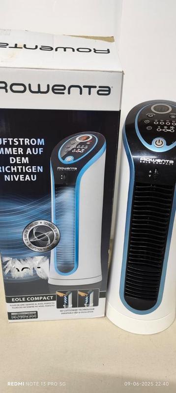 Rowenta ventilator: met gebruiksaanwijzing en originele doos beschikbaar voor biedingen