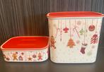 2 bewaardozen tupperware kersteditie, Huis en Inrichting, Keuken | Tupperware, Ophalen, Zo goed als nieuw