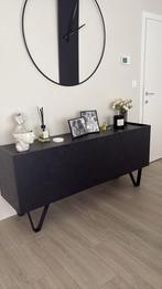Dressoir/dressoir in zwarte gewaxte betonstijl, Huis en Inrichting, Ophalen, Zo goed als nieuw, Metaal