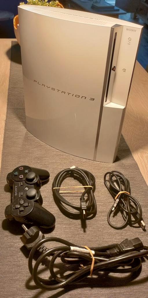 PlayStation 3 Fat White 120GB, Games en Spelcomputers, Spelcomputers | Sony PlayStation 3, Refurbished, Phat, 120 GB, Met 1 controller