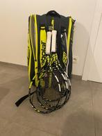 4 Babolat pure Aero-rackets + 12 rackettassen, Sport en Fitness, Racket, Babolat, L1, Zo goed als nieuw
