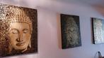 Drieluik Buddha op canvas, Ophalen