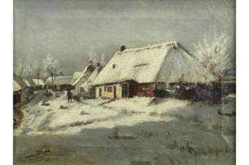 Romain Steppe  1859 - 1927  Winterlandschap beschikbaar voor biedingen