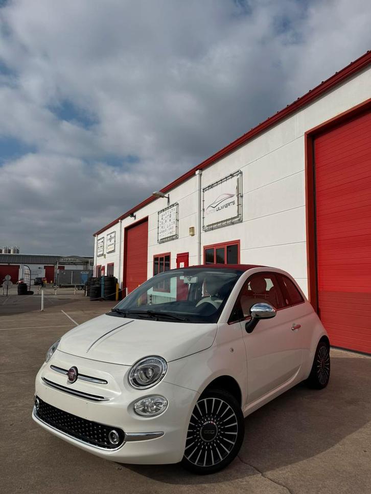 Fiat 500C mirror chromepack/parelmoerwit/navi/led/applcrply, Auto's, Fiat, Bedrijf, Te koop, 500C, ABS, Adaptieve lichten, Airbags