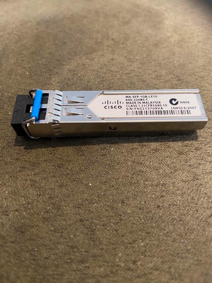 Cisco MA-SFP-1GB-LX10 2stuks beschikbaar, Computers en Software, Netwerk switches, Nieuw, Ophalen