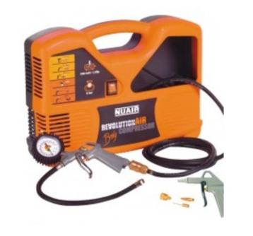 NUAIR REVOLUTION AIR BOXY 1.5HP 220V DRAAGBARE COMPRESSOR beschikbaar voor biedingen