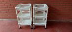 2 witte opbergkarretjes – opbergwagentje – huishoudtrolley, Huis en Inrichting, Keuken | Keukenelementen, Minder dan 50 cm, Wit