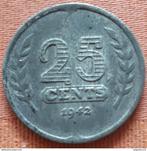 NEDERLAND : MOOIE 25 CENT 1942 KM 174, Postzegels en Munten, Munten | Nederland, Koningin Wilhelmina, Ophalen of Verzenden, Losse munt