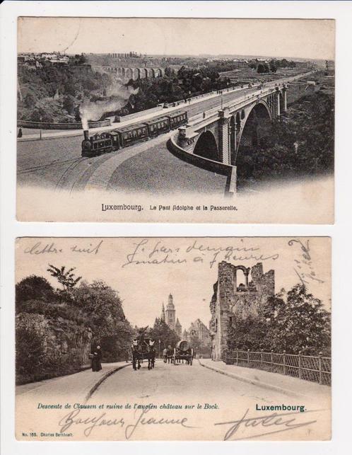 LUXEMBOURG 2 ansichtkaarten uit Luxemburg, 1904 en 1909., Verzamelen, Postkaarten | Buitenland, Gelopen, België en Luxemburg, Voor 1920
