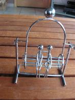 Belle statue métal chromé représentant amoureux sur balançoi, Enlèvement ou Envoi, Comme neuf, Humain