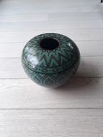 Bolle vaas, Huis en Inrichting, Woonaccessoires | Vazen, Ophalen, Blauw, Aardewerk of Porselein, Zo goed als nieuw