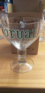 Groen Orval glas plus karton doos, Collections, Marques de bière, Autres marques, Enlèvement, Verre ou Verres, Neuf